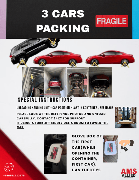 AMS Allied 3 cars packing and unloading instructions