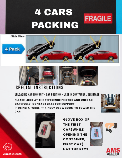 AMS Allied 4 cars packing and unloading instructions