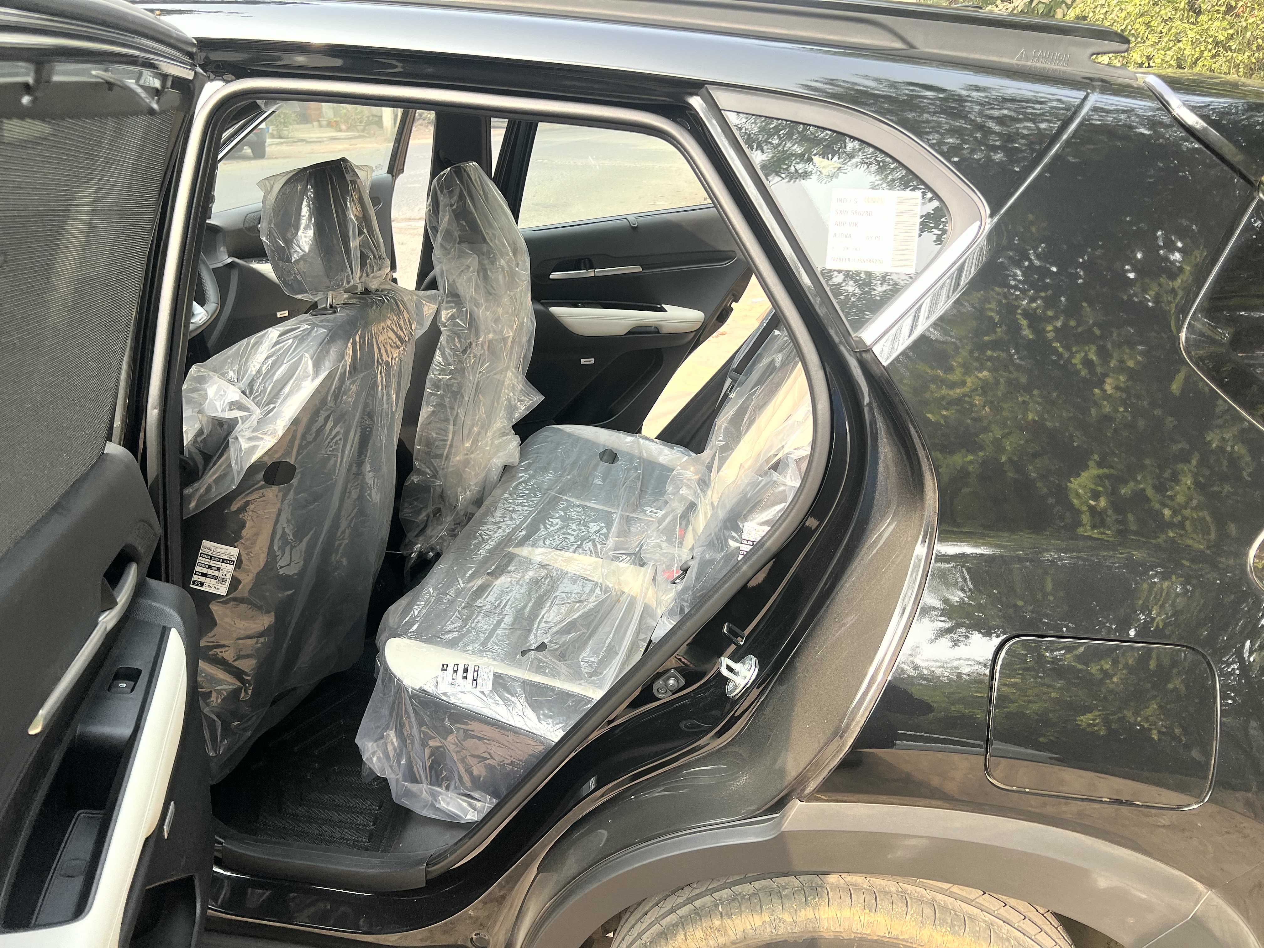 Rear seats, factory wrap